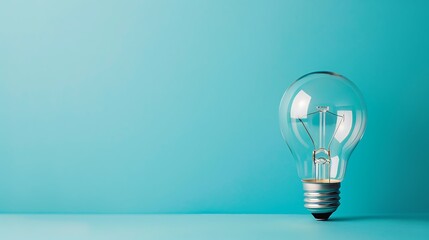Creative light bulb on blue background