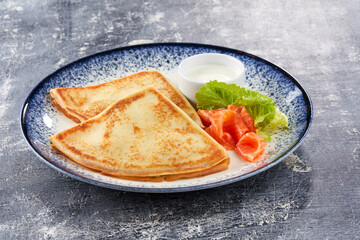 traditional crepes with sour cream - 775794645