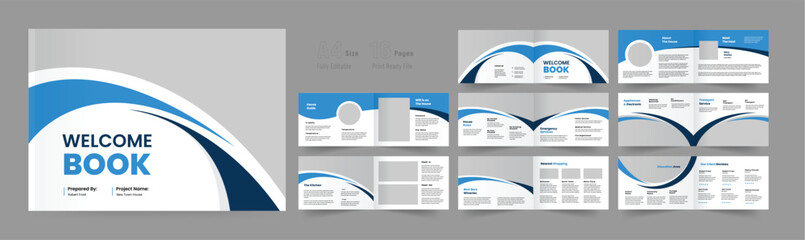 House rental welcome book template 16 pages welcome book layout design