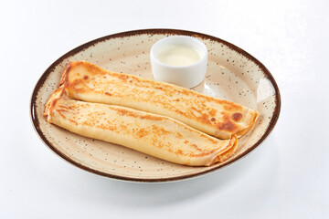traditional crepes with sour cream - 775795444