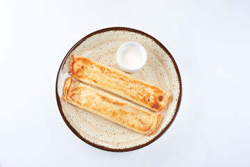 traditional crepes with sour cream - 775795616