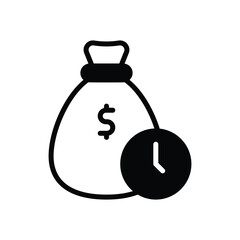 time is money vector icon