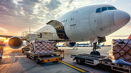 freight airplane loading 