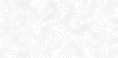 Vector geography landscape Topo contour map on white background, Topographic contour lines. Seamless pattern with lines Topographic map. Geographic mountain relief diagram line wave carve pattern.