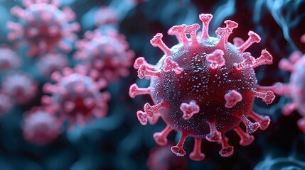 3d depiction of AAV (adeno-associated virus). - obrazy, fototapety, plakaty