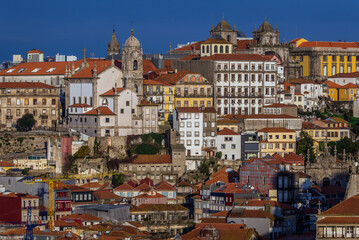 Porto cityscape, view from Gaia city, Portugal