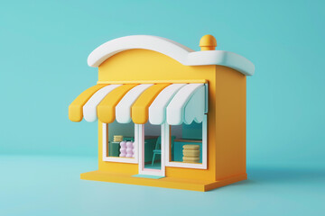 small business store 3d icon isolated 