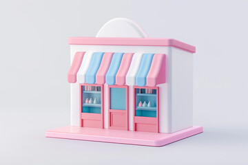 small business store 3d icon isolated 