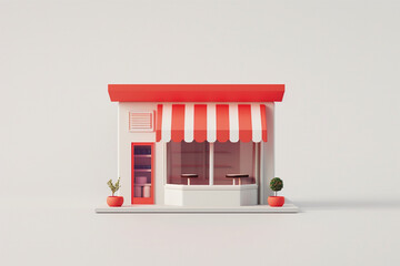 small business store 3d icon isolated 