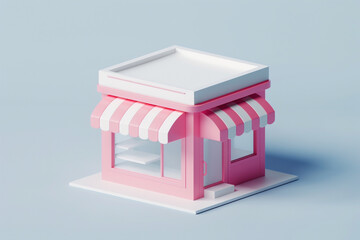 small business store 3d icon isolated 