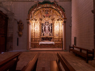 BOLEA HUESCA ARAGON SPAIN. Gothic collegiate church. Church The collegiate church of Santa María...