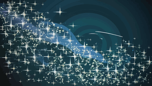 Starry Night Vector Background of the Celestial Sky