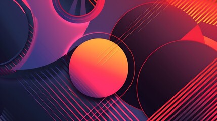 Modern and trendy abstract geometric background