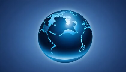 Fototapeta na wymiar World map with globe