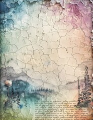 Watercolor Journal Page Adorned with Intricate Landscape Doodles and Ancient Philosophical Quote