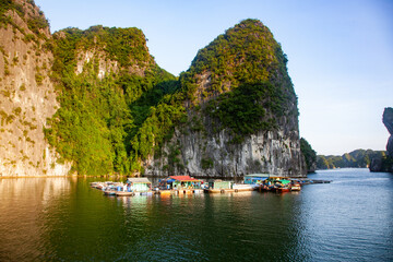 beautiful limestone rocks and secluded beaches in Ha Long bay, UNESCO world heritage site, Vietnam - 775808401