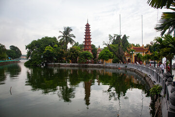 pagoda of Tran Quoc temple in Hanoi, Vietnam - 775808839