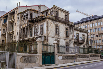 Abandoned house on Duque de Loule street in Porto, Portugal