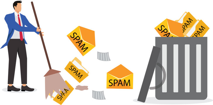 Clean out junk files and junk messages, annoying web digital spam, overloaded spam and junk messages