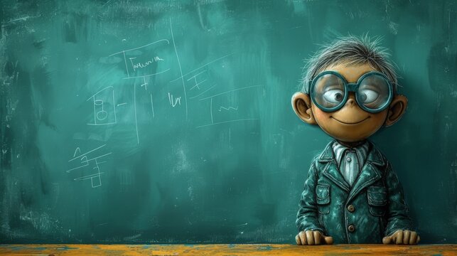 A man in a business suit stands with his back in front of a chalk board.
Concept: business planning, strategic thinking, education with presentations and master classes.