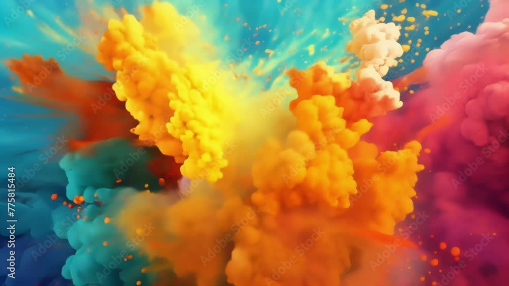 Aufkleber a vivid spectrum of colors exploding in a mesmerizing display of chaos and beauty.