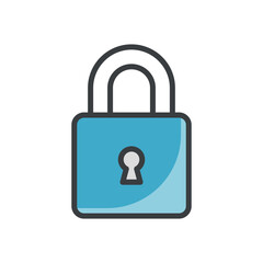 seo lock vector icon