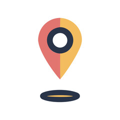 Map pin icon with shadow