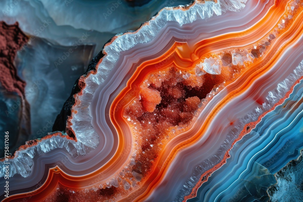 Aufkleber bumpy agate structure closeup. grain material. generate ai