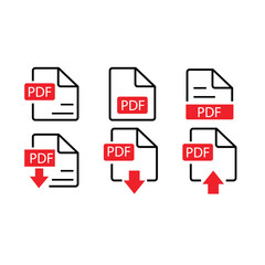 File format extensions icon set in line style. Document file type format simple black style symbol sign for apps and website