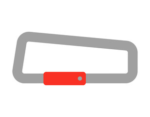 カラビナのアイコン素材　赤