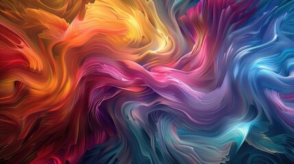  Dimensional Wave series. Creative arrangement of Swirling Color Texture. 3D Rendering of random turbulence for projects on art, creativity and design,Background colorful best quality wallpaper
 - obrazy, fototapety, plakaty