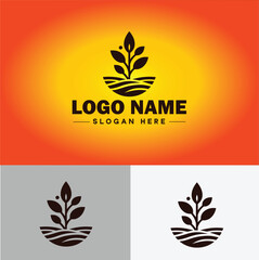 plant logo icon vector for business app icon farm Tree plant agriculture logo template