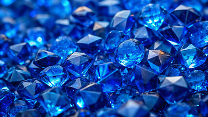 Blue Topaz Gemstone Set in Abstract Ice Cube Texture - obrazy, fototapety, plakaty