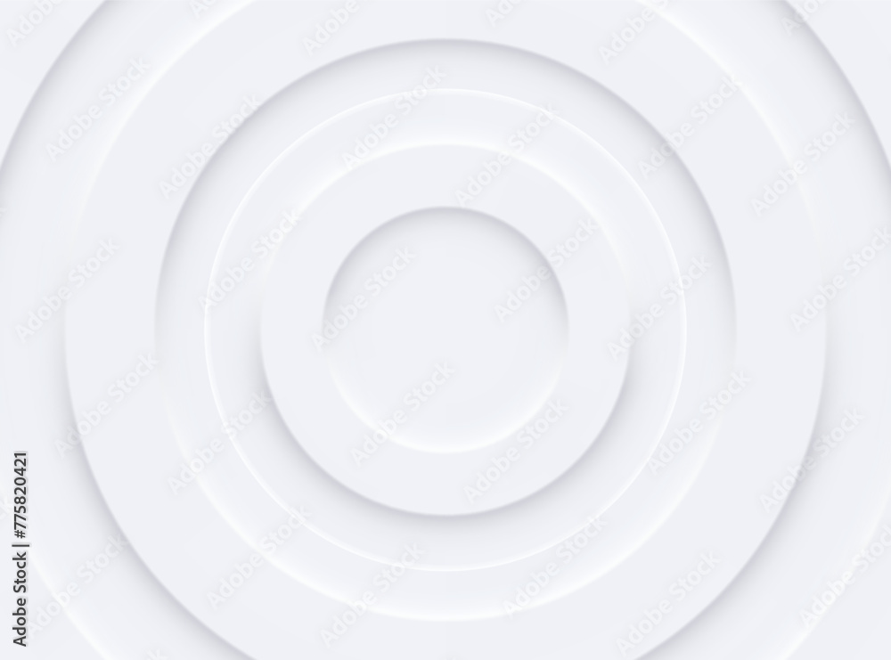 Poster volumetric repeating light circles within each other.