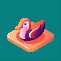 Duck isometric icon