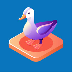 Seagull isometric icon