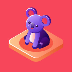Koala isometric icon