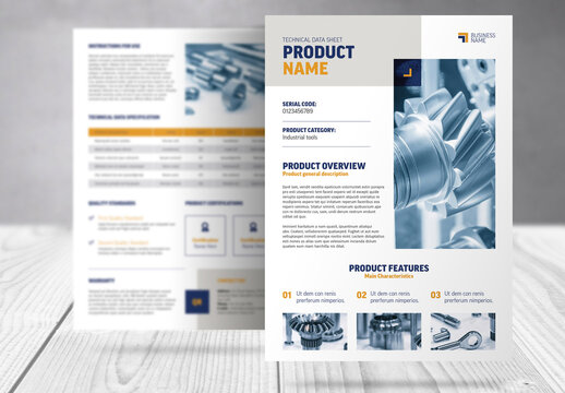 Product Specification Sheet Template 