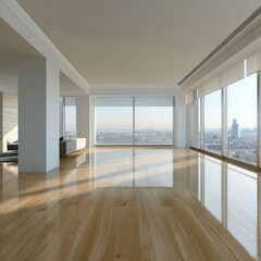 Obraz premium new modern scandinavian loft apartment. 3d rendering 