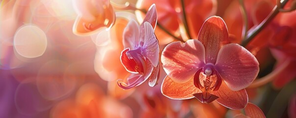 Spring's Masterpiece: The Delicate Complexity of an Orchid Flower in Full Bloom