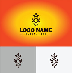 plant logo icon vector for business app icon farm Tree plant agriculture logo template