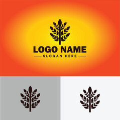 plant logo icon vector for business app icon farm Tree plant agriculture logo template