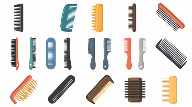 Icon combs. Flat vector isolated on white background