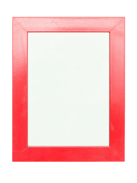 Empty Red Picture Frame