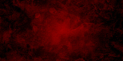 Dark and light red wall grunge backdrop texture. watercolor painted mottled red background, modern colorful concrete dirty smooth ink textures on black paper background.