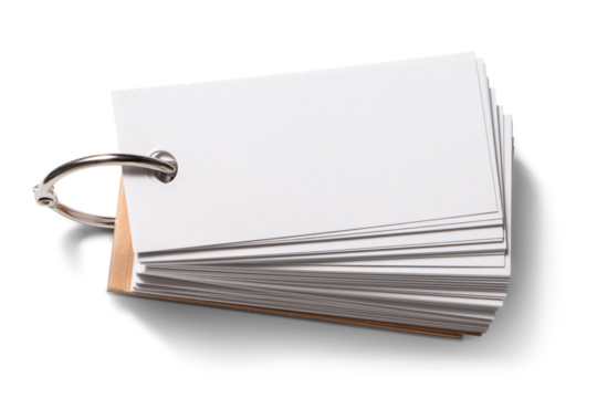 リングで束ねた単語帳