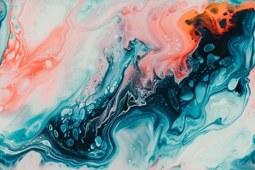 Fotobehang Abstract fluid acrylic painting  © 92ashrafsoomro