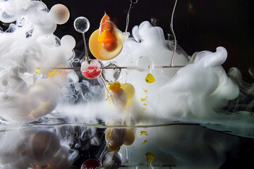 The future of restaurants showcasing the latest in molecular gastronomy, inventive techniques and artistic presentations by chefs that take dishes to new heights, stimulating the taste buds