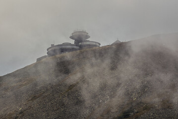 High-Mountain Meteorological Observatory on Sniezka mount, Karkonosze Mountains, Poland