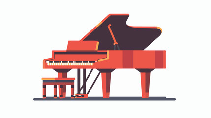 Piano glyph flat vector icon Flat vector isolated on